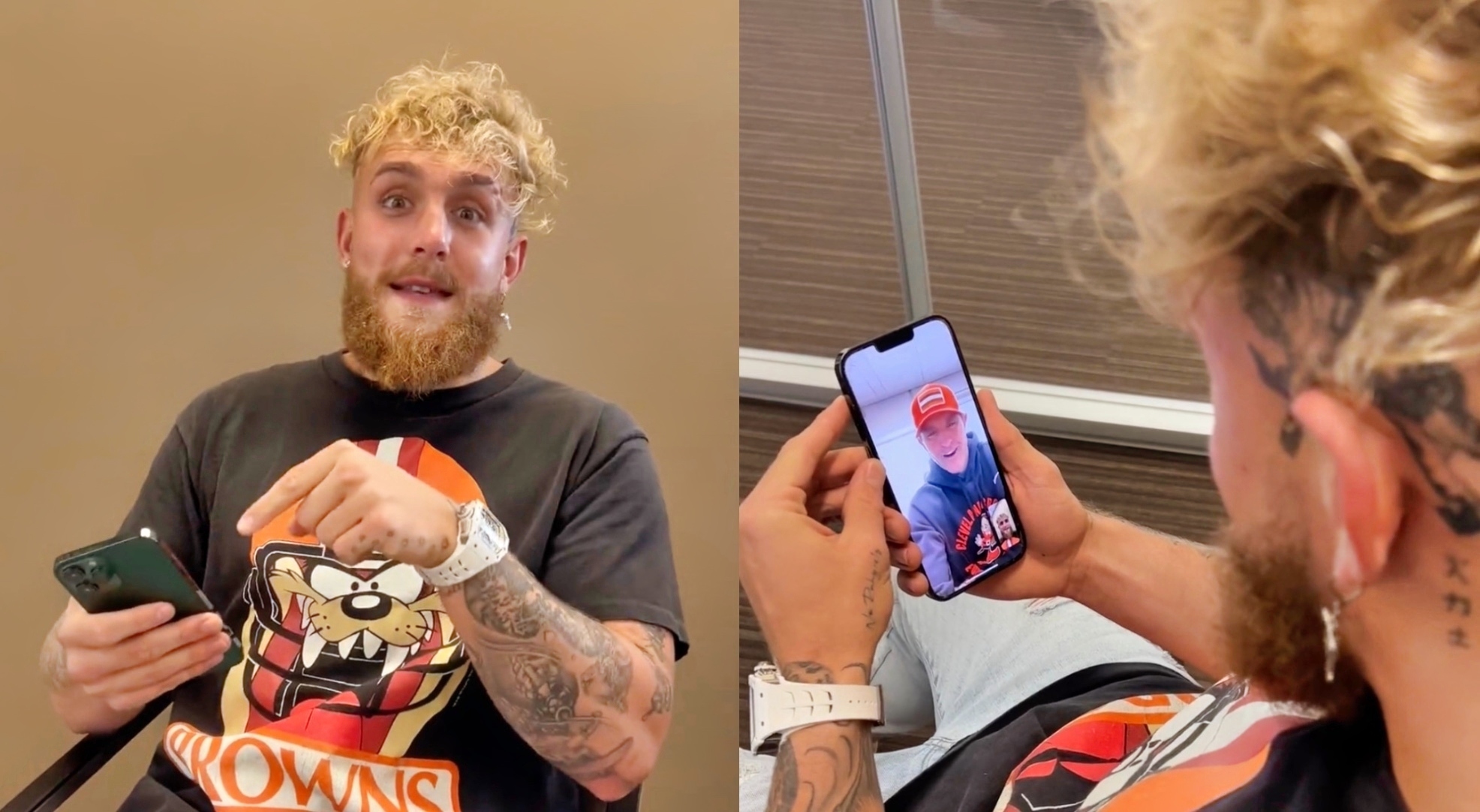 Video: Jake Paul introduced as newest member of Cleveland Browns 