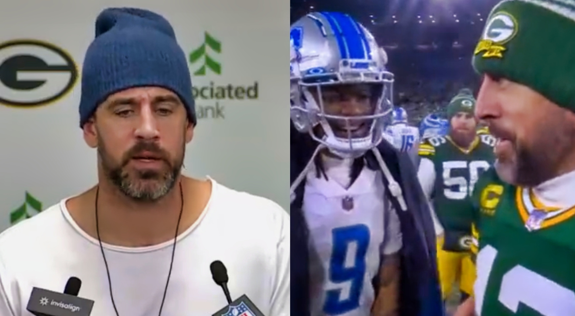 Packers' Aaron Rodgers explains why he didn't swap jerseys with Lions' Jameson  Williams after Week 18 loss