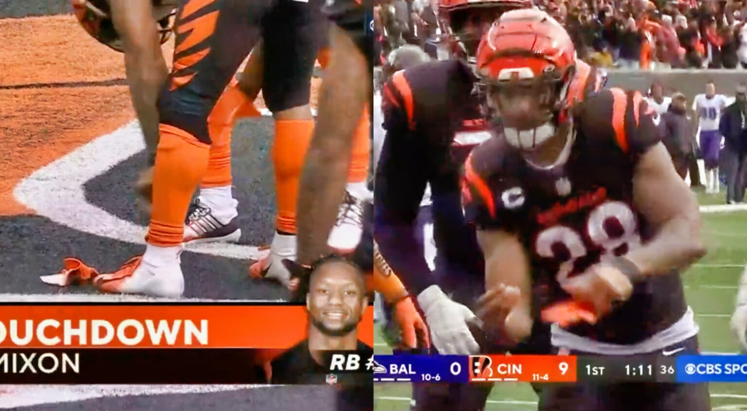 Joe Mixon Hilariously Does Coin Flip Celebration Then Disses It 8813