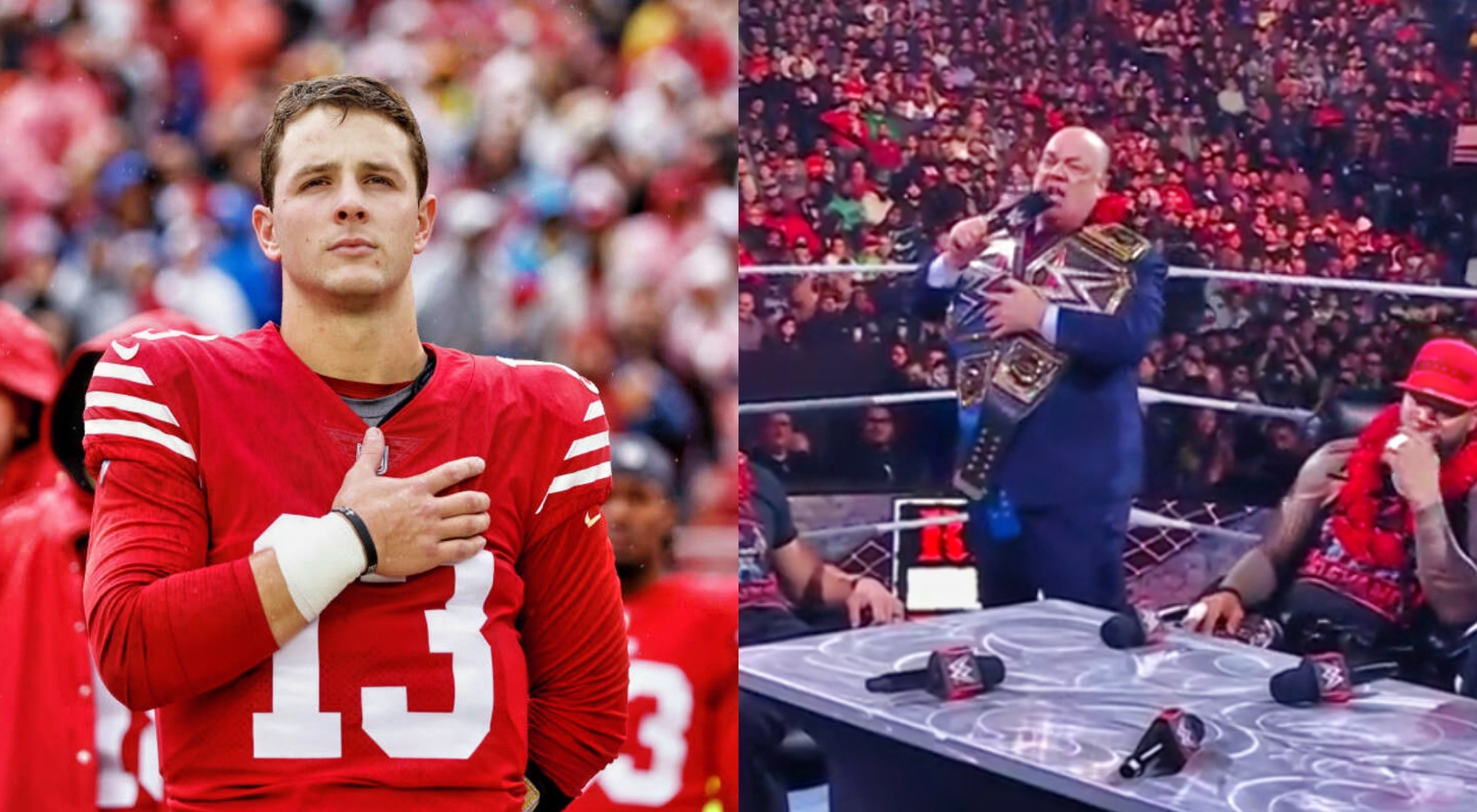 49ers fan falls from stands trying to catch Brock Purdy's towel