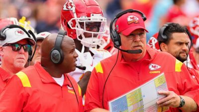 Eric Bieniemy and Andy Reid