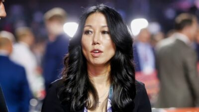 Kim Pegula staring