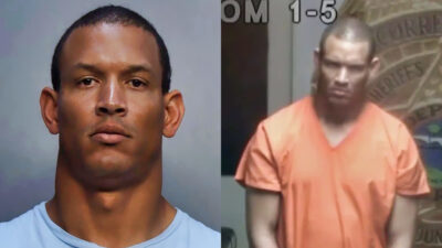 coach Yuniesky Ramirez-Martinez mug shot in blue shirt and standing in jail orange colors