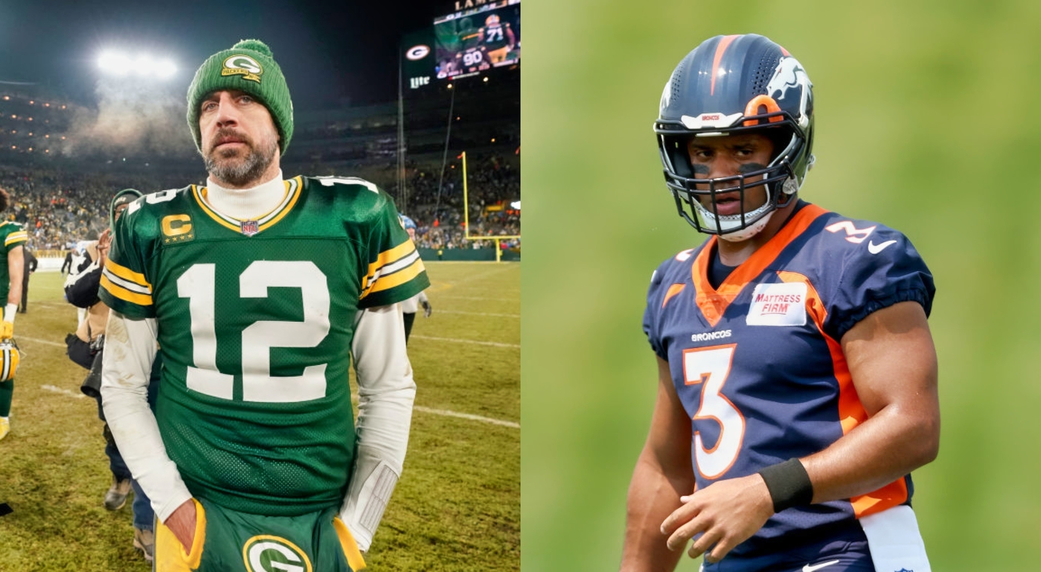 aaron rodgers in a denver broncos uniform