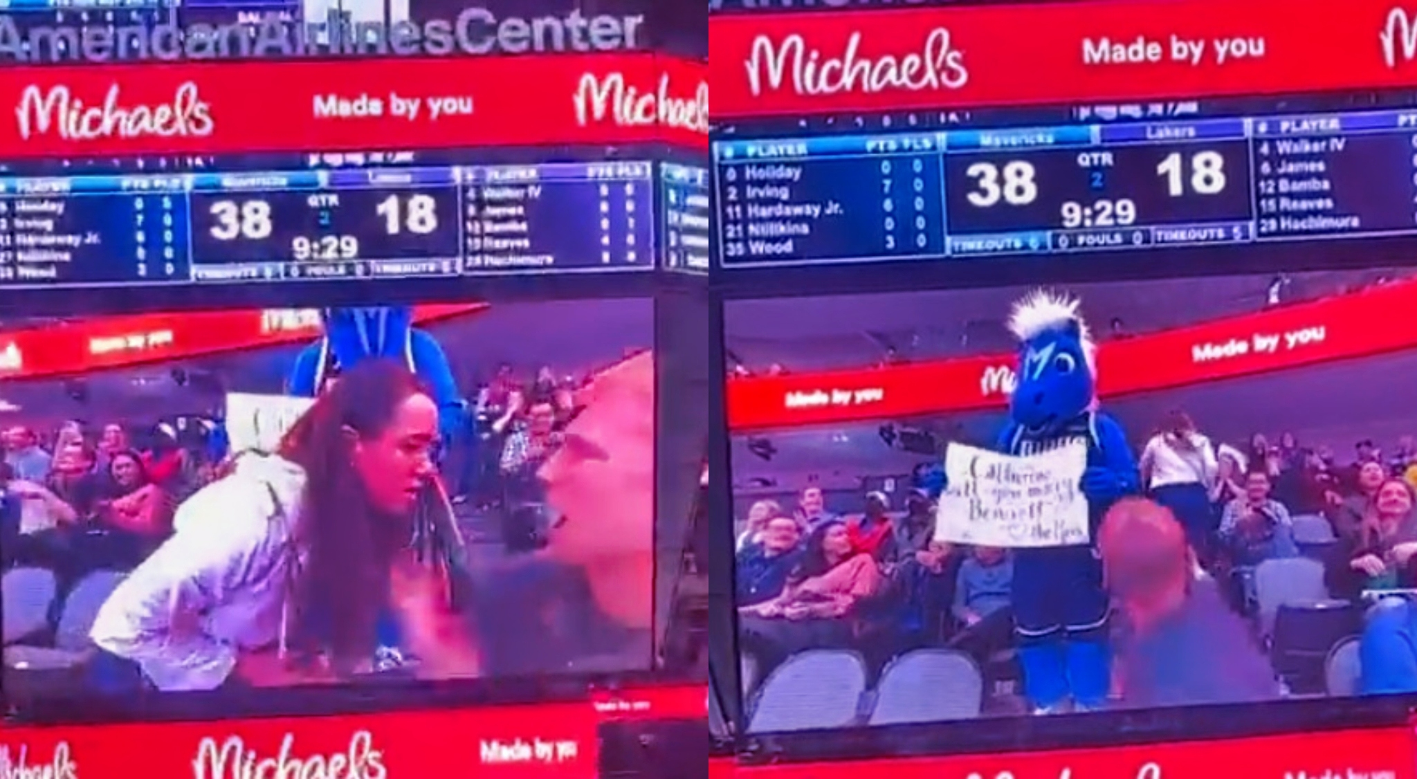 Mavericks Fan Rejects Marriage Proposal & Runs Away