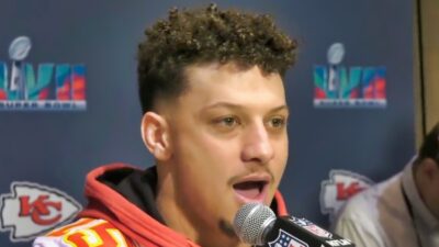 Patrick Mahomes at podium