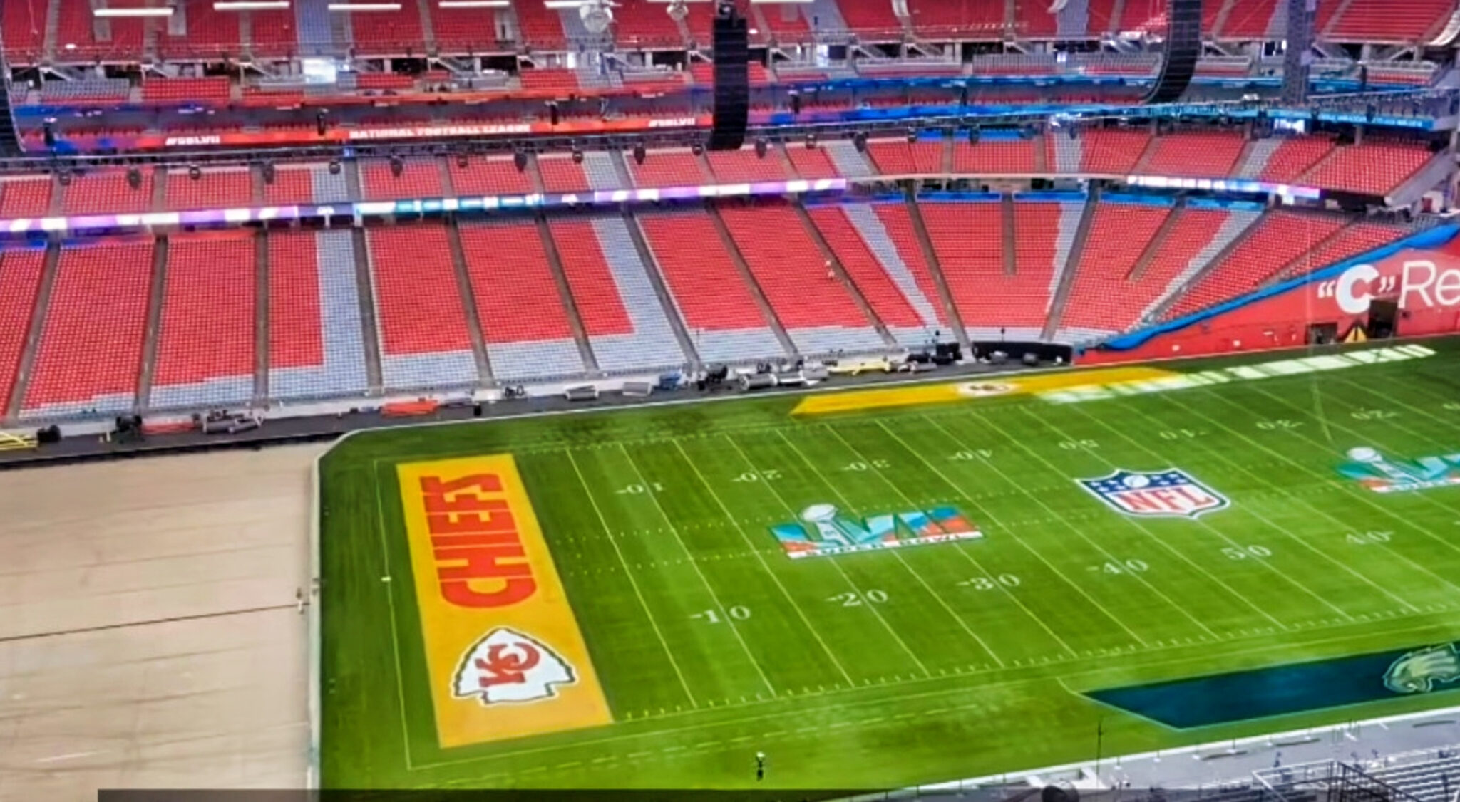 Time Lapse Video Shows Super Bowl LVII Field Being Moved