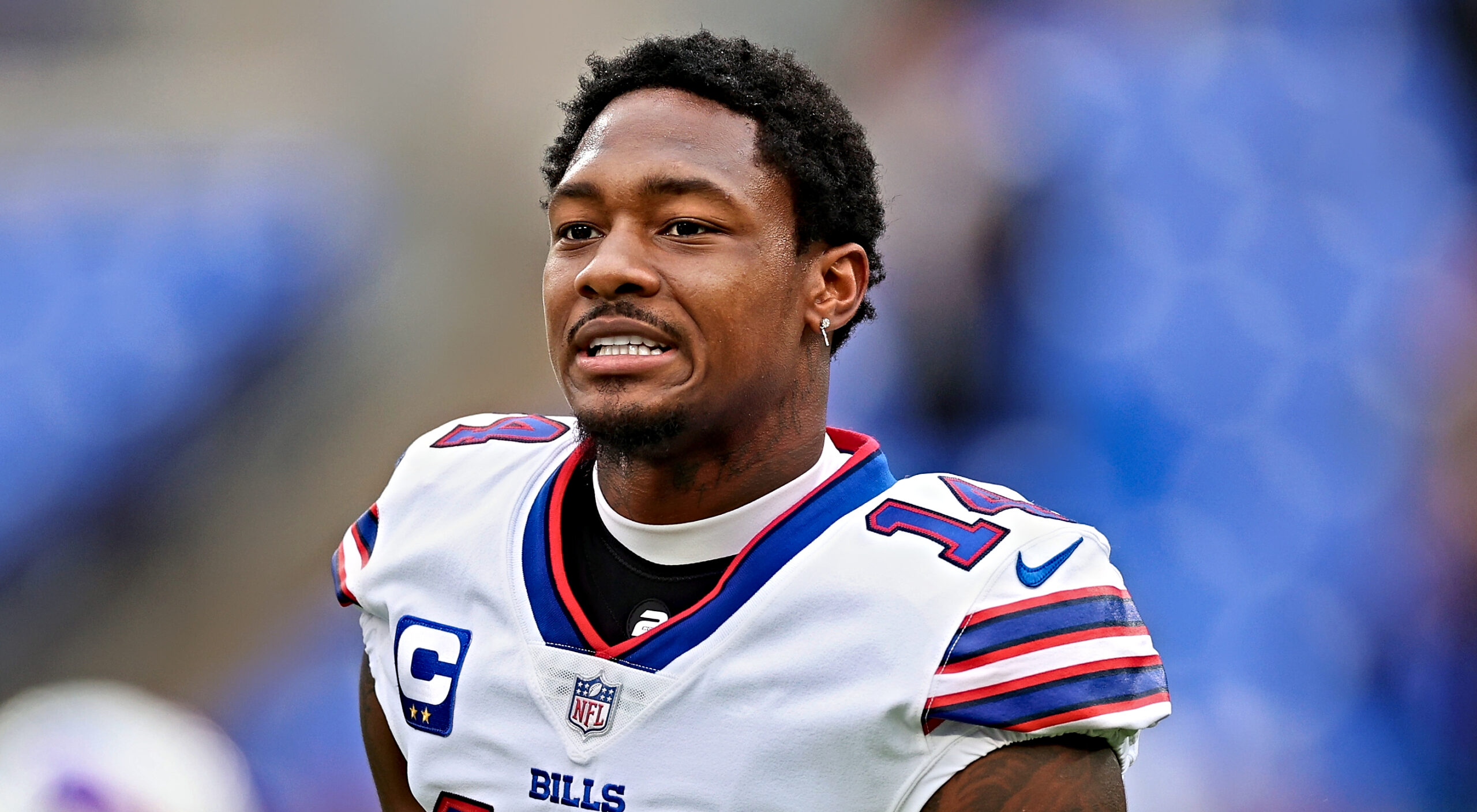 Wide receiver Stefon Diggs of the Buffalo Bills reacts after a News  Photo - Getty Images