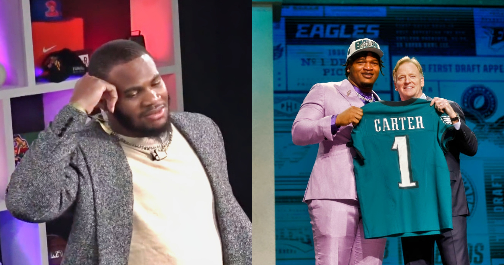 Micah Parsons reacts to Eagles drafting Jalen Carter: “I'm just