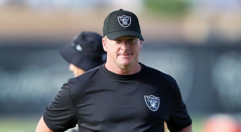 Jon Gruden in Raiders gear