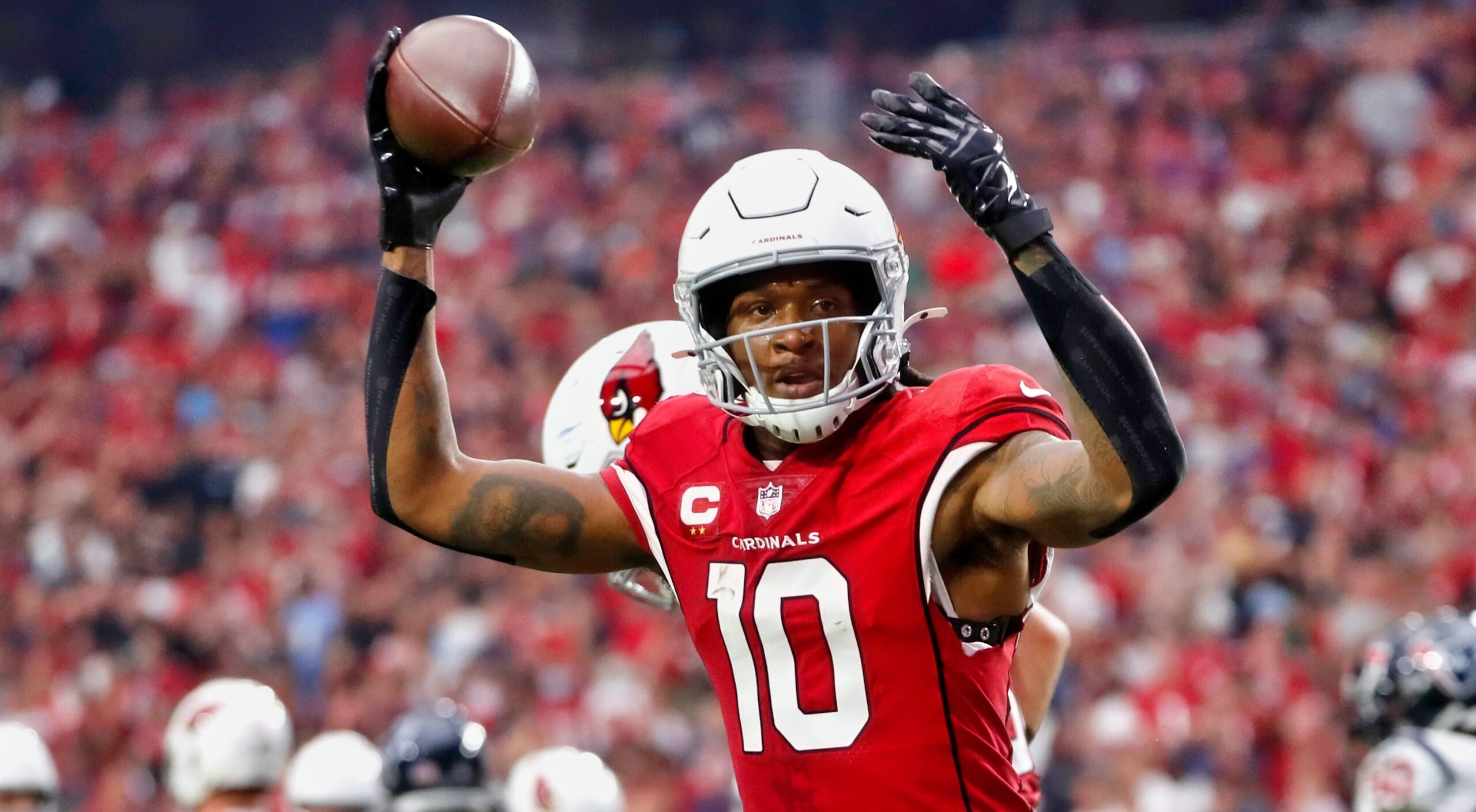 DeAndre Hopkins of the Arizona Cardinals celebrates after scoring