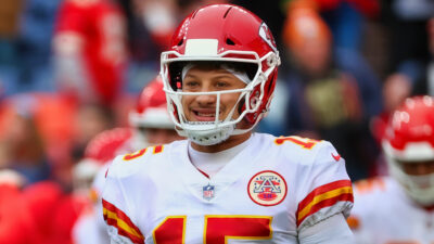 Patrick Mahomes smiling