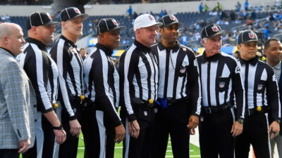 NFL referees posing for photo