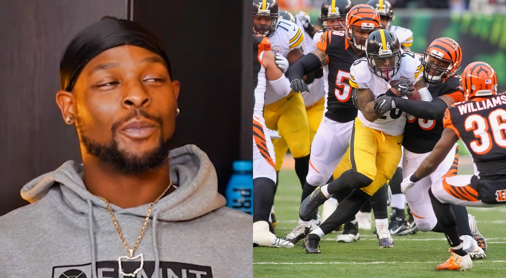 Le'Veon Bell, Adrian Peterson Face Off At Weigh-In Ahead Of Boxing Match