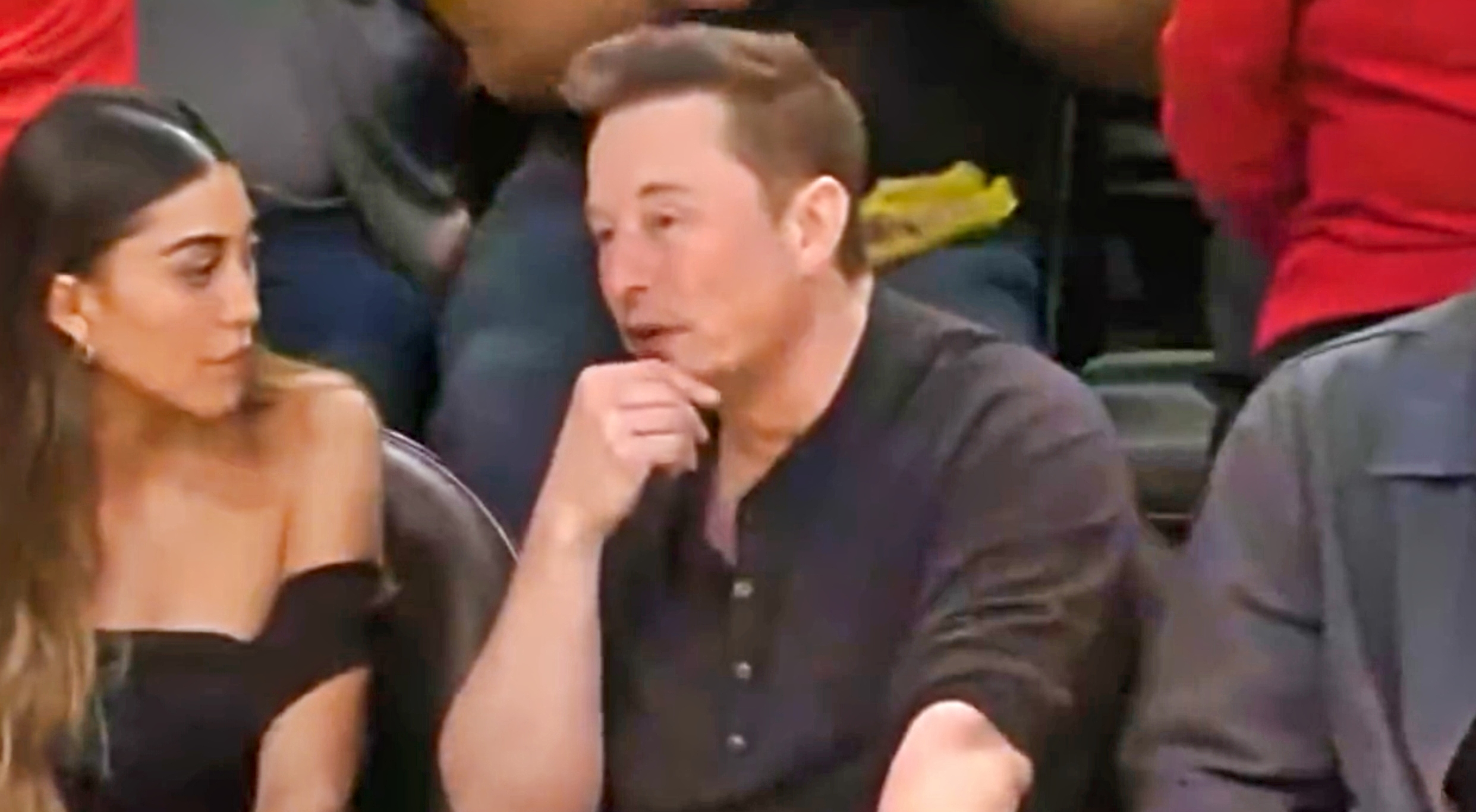 Elon Musk Seen With Mystery Woman At Lakers-Warriors Game