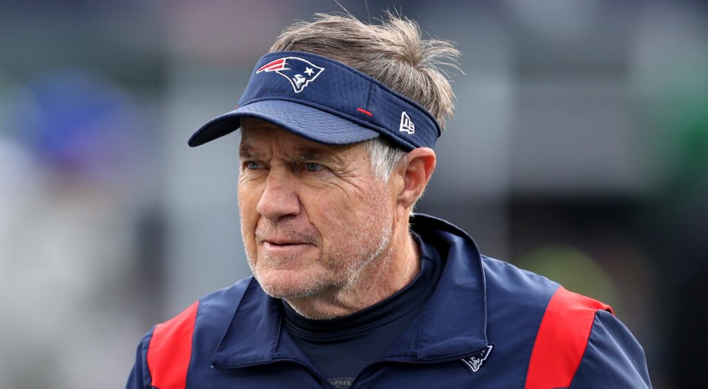 Bill Belichick in Patriots uniform