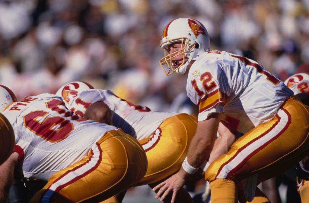 Seattle Seahawks quarterback Trent Dilfer during 27-20 loss to the News  Photo - Getty Images