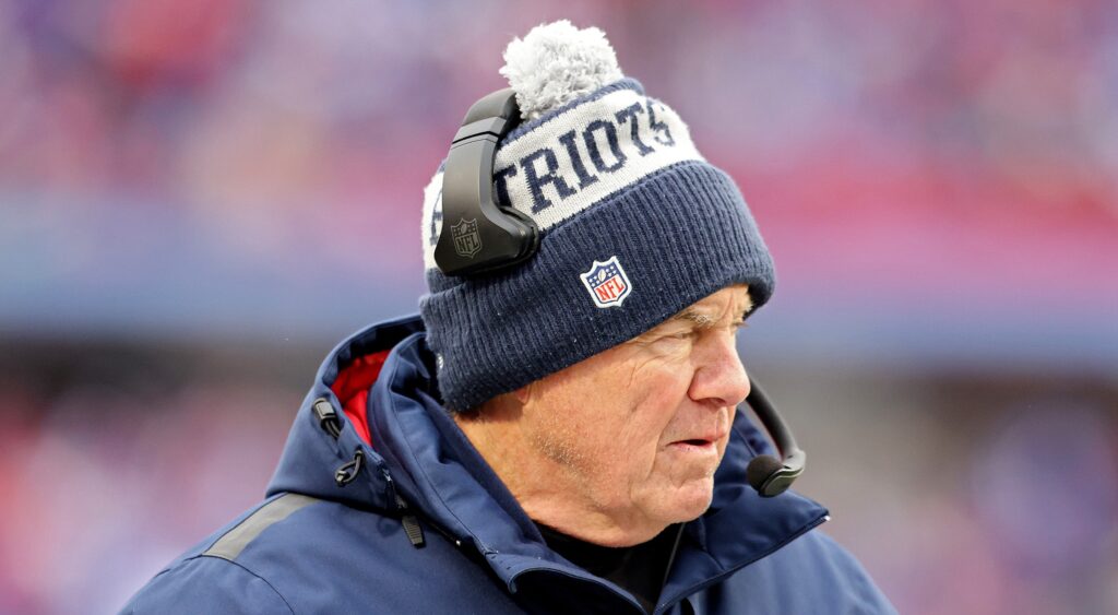 Bill Belichick in Patriots gear