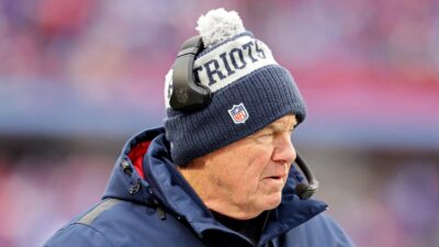 Bill Belichick in Patriots gear