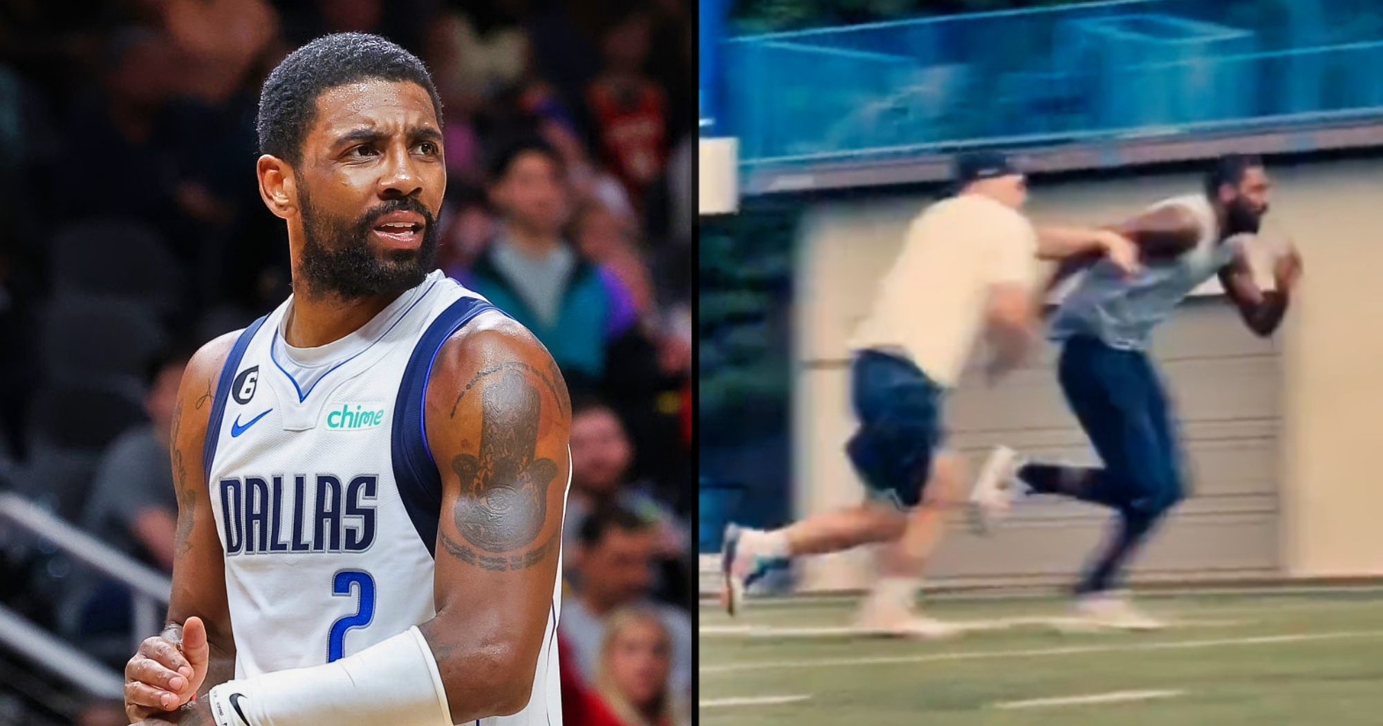 Kyrie Irving Shows Off His Football Skills With Route Running