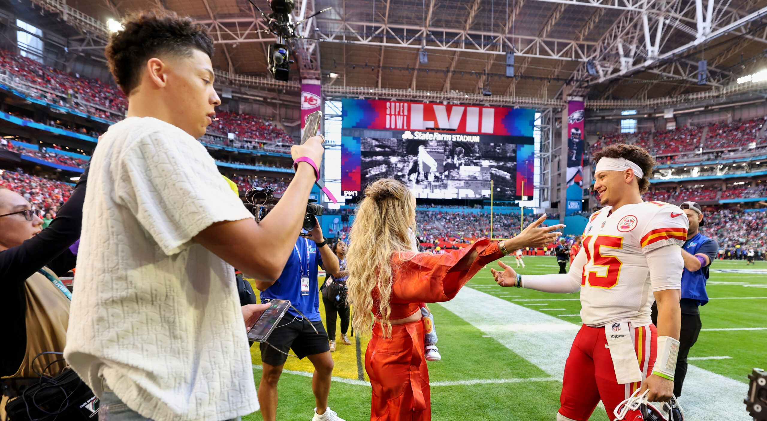 Patrick & Jackson Mahomes Share Awkward Moment In Series