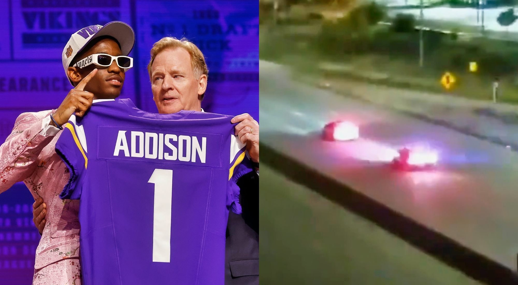 Vikings' Jordan Addison cited for driving 140 mph in 55-zone - Los