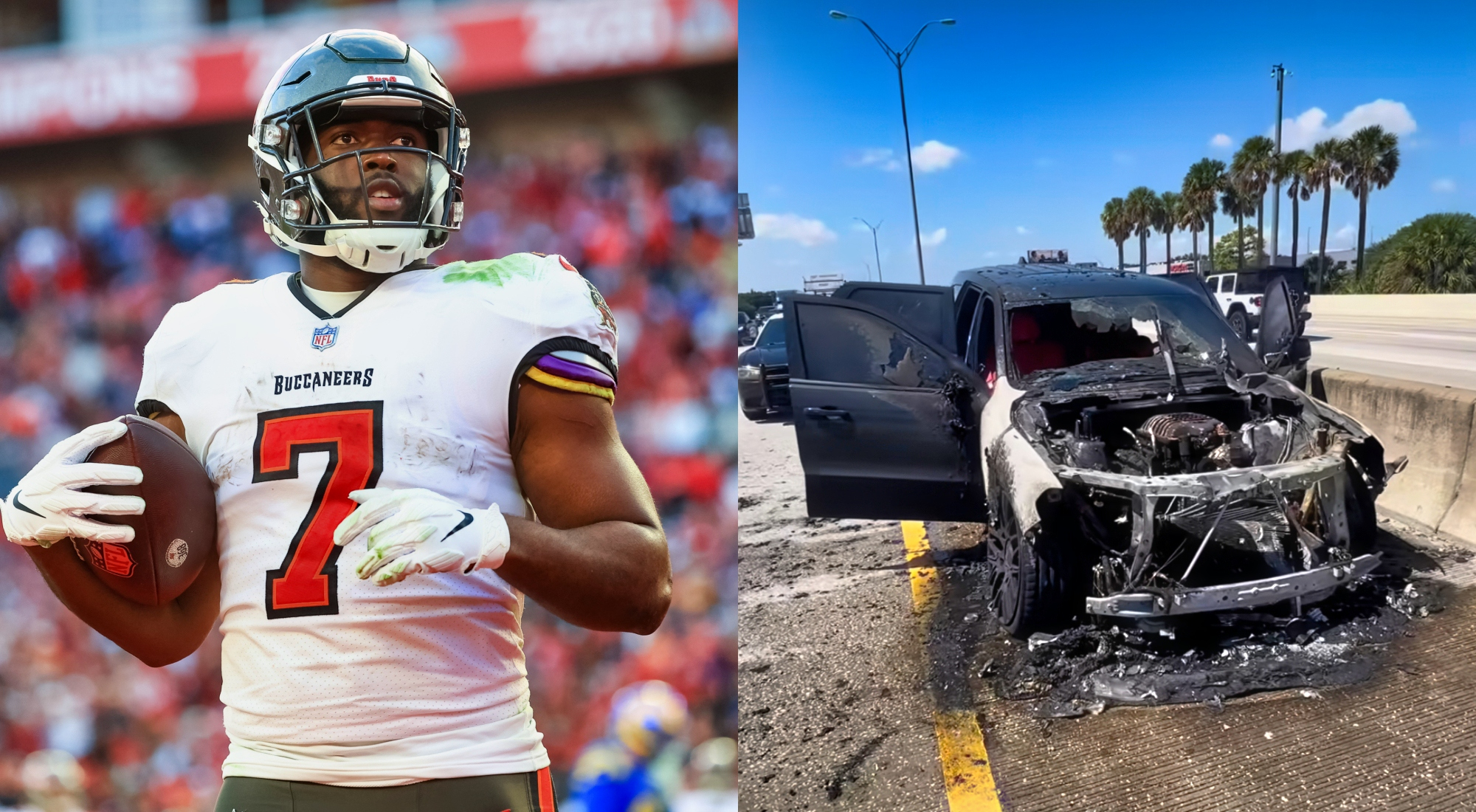 RB Leonard Fournette escapes unharmed after his vehicle catches on fire  with him driving