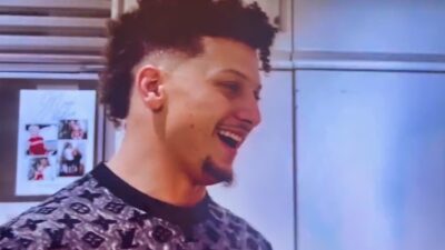 Patrick Mahomes smiling