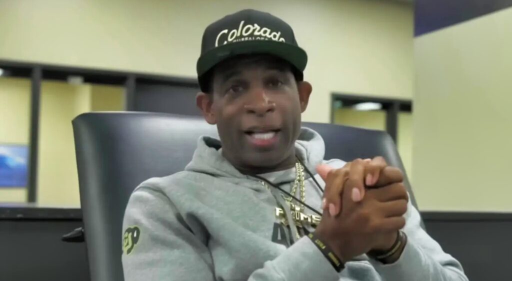 Deion Sanders in Colorado gear