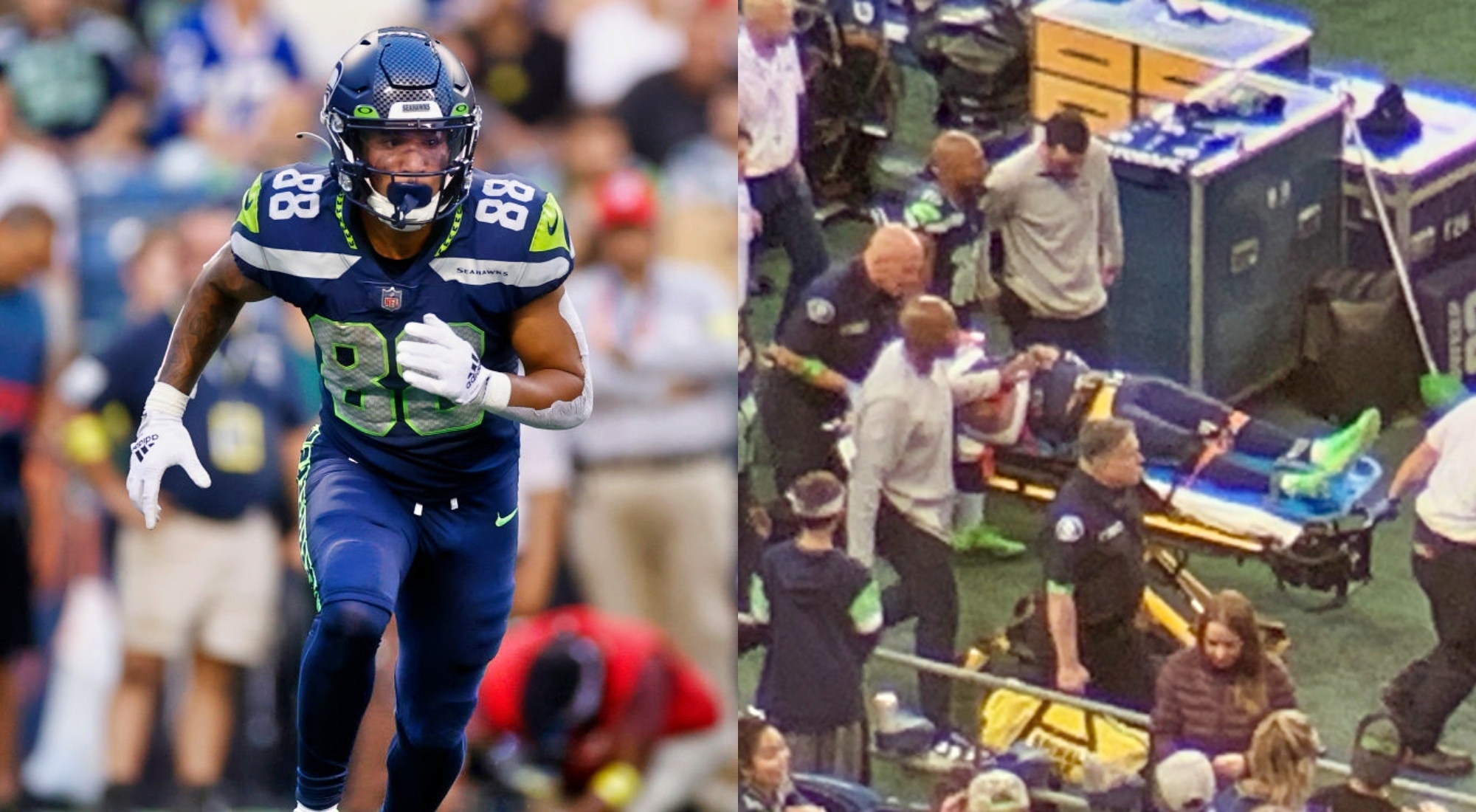 Seahawks WR Cade Johnson taken to hospital as precaution following