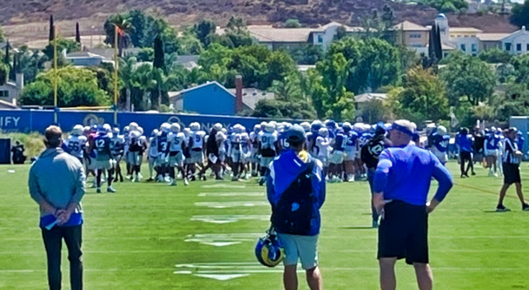 Rams-Raiders practice brawl adds anticipation to nationally