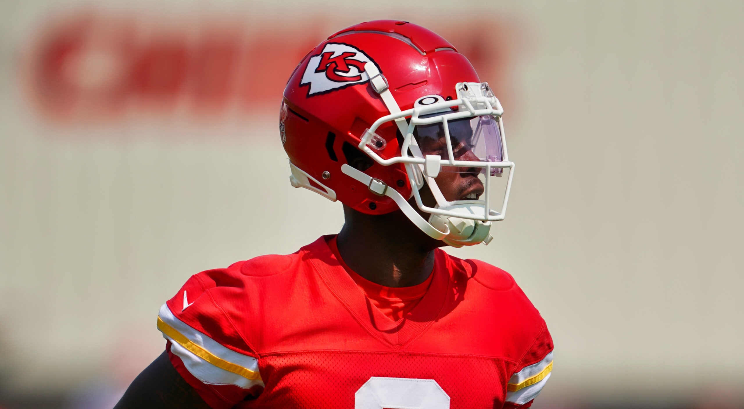 Chiefs wide receiver Justyn Ross exits training camp on cart