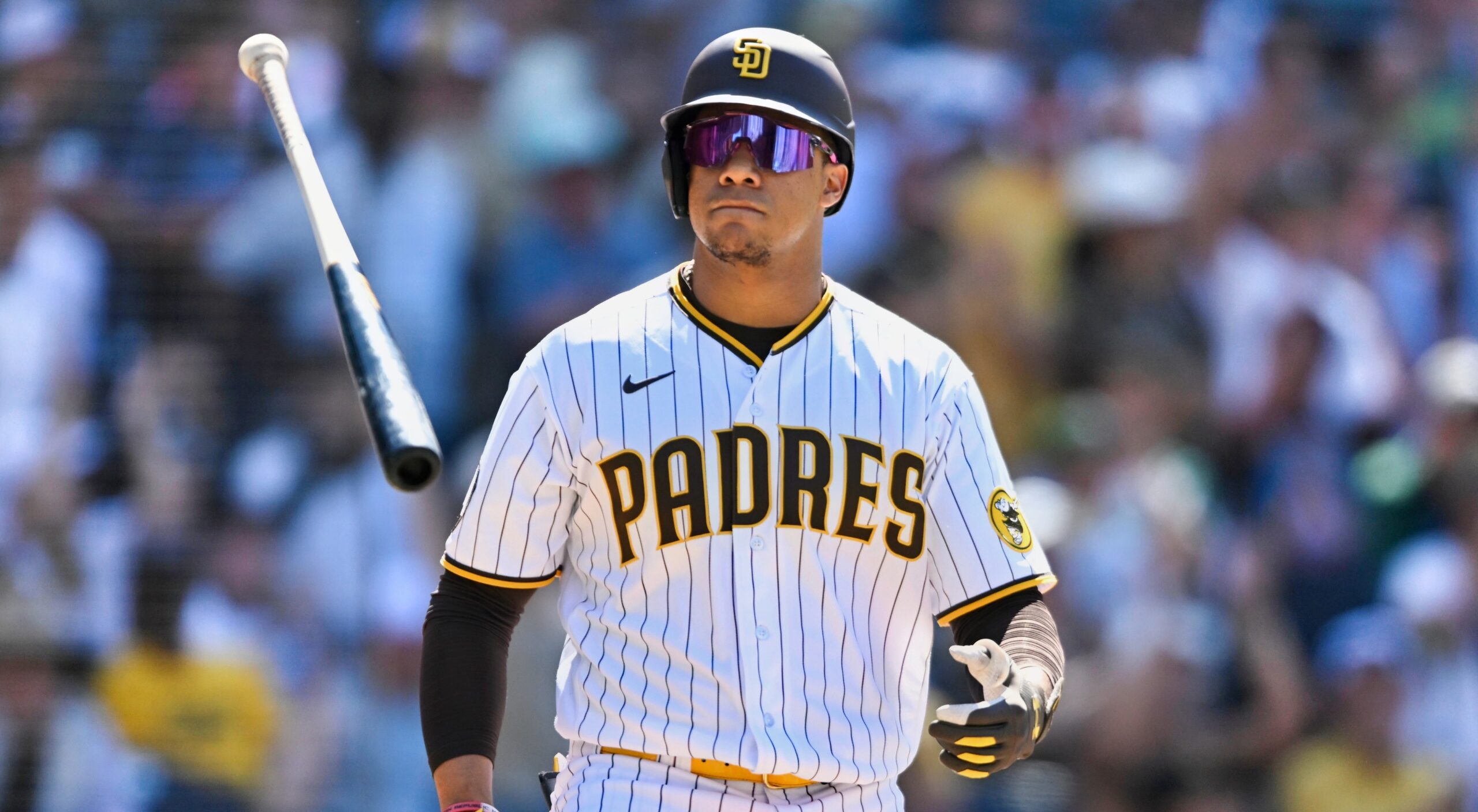 Juan Soto of the San Diego Padres looks on against the Houston Astros  News Photo - Getty Images