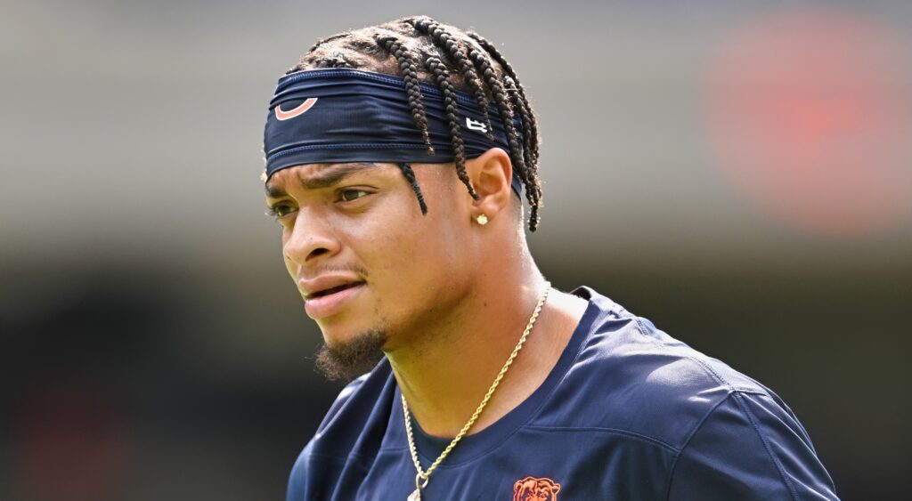 Justin Fields in Bears gear