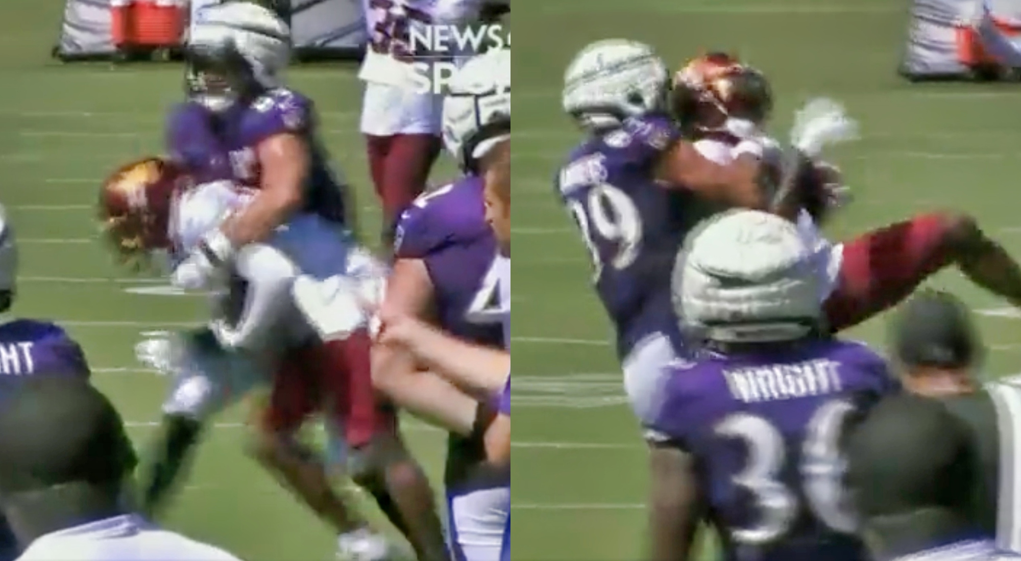 Ravens TE Mark Andrews Body Slammed Commanders Player