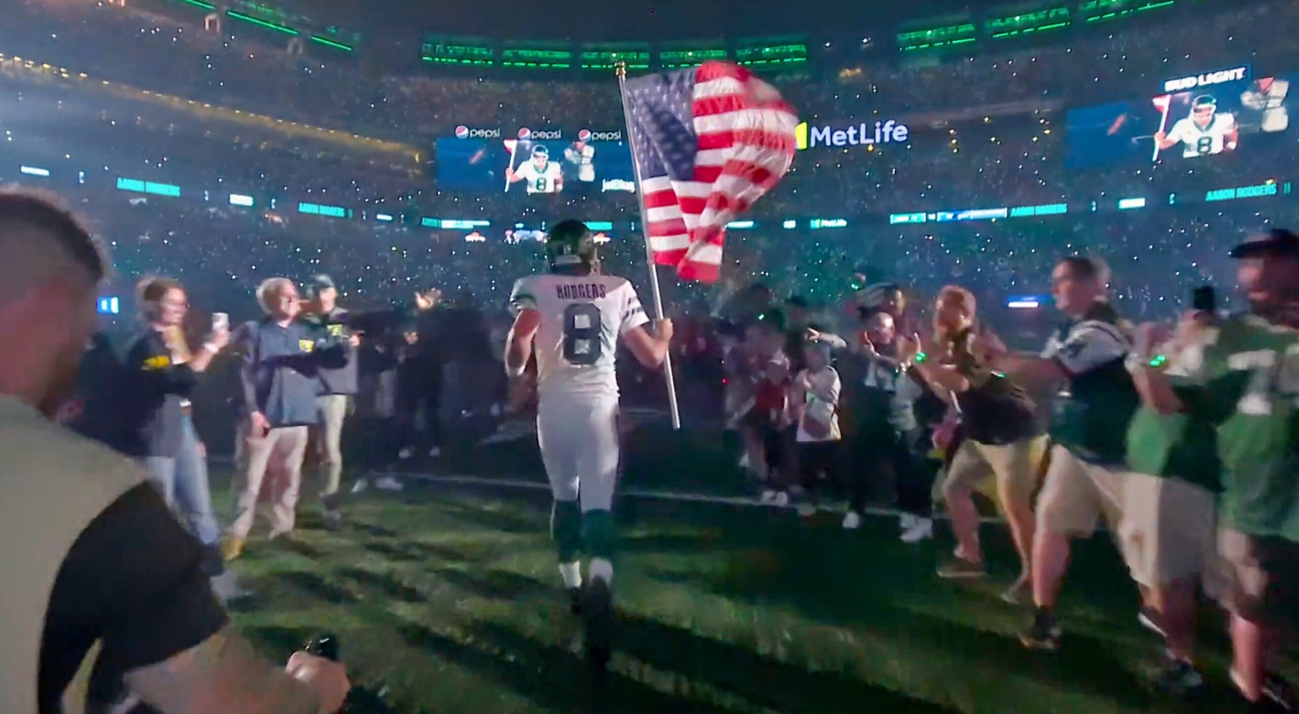 Aaron Rodgers Comes Out With American Flag On 9/11