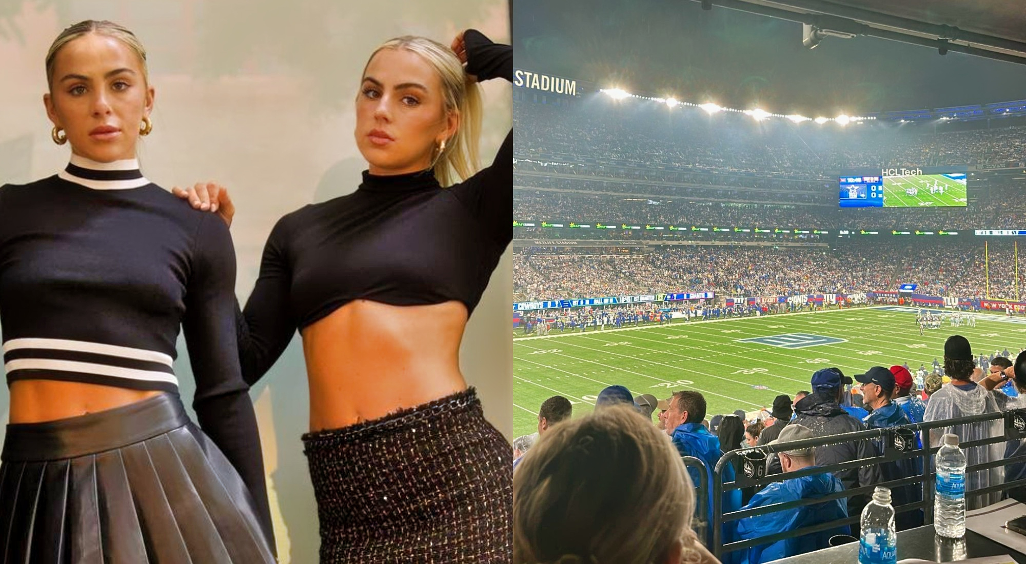 The Cavinder twins make headlines with outfit choices at NFL game