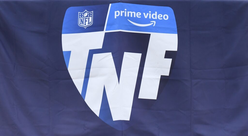 Amazon Prime "Thursday Night Football" NFL logo shown at FirstEnergy Stadium.