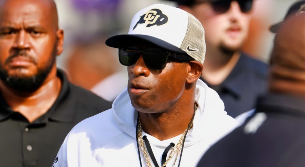 Deion Sanders in hoodie