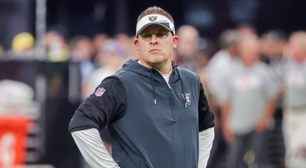 Josh McDaniels in Raiders gear