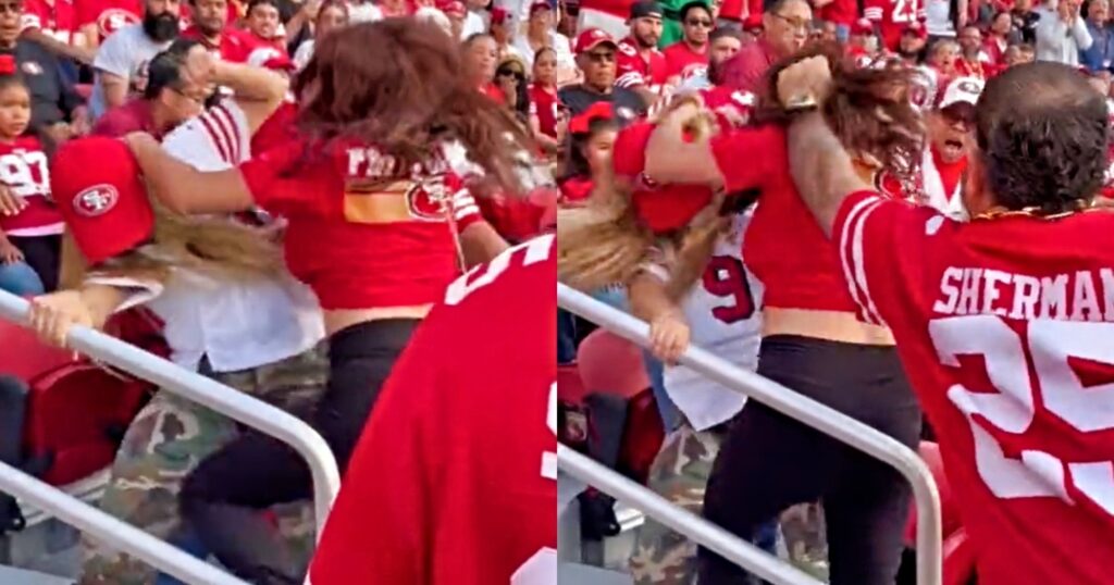 49ers fans get into massive brawl at Levi's Stadium