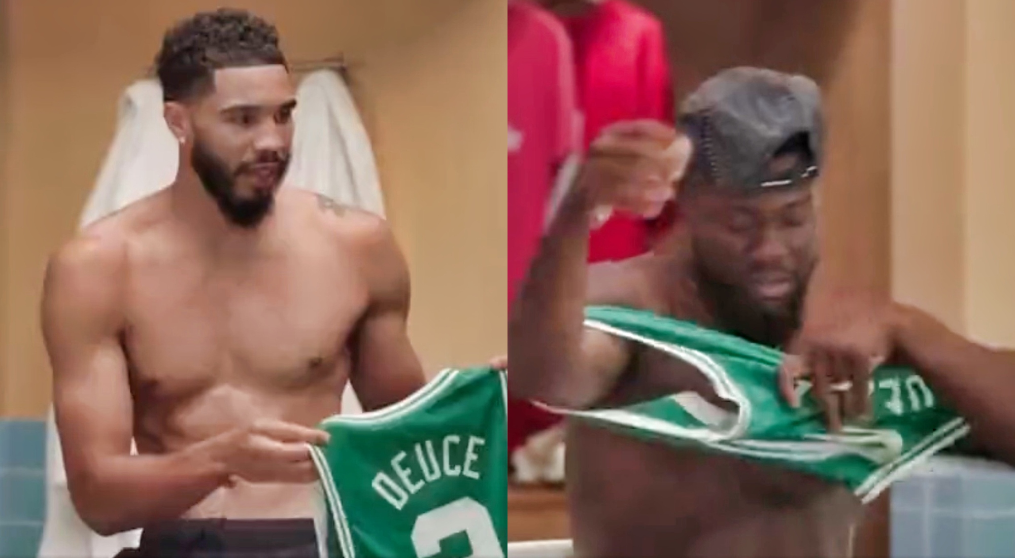 Video: Jayson Tatum Gifts Kevin Hart His 5-Year Old Son Deuce's Celtics  Jersey, News, Scores, Highlights, Stats, and Rumors