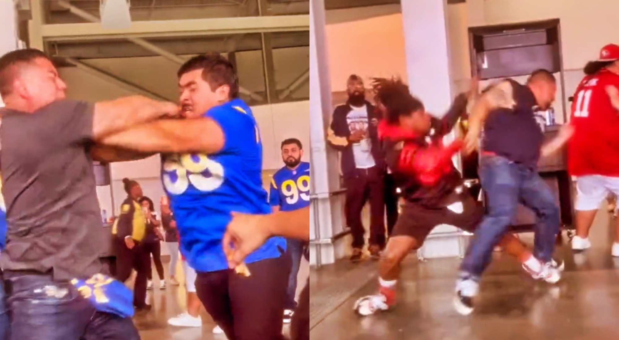 Bears and Rams fans provide first brawl at SoFi Stadium - Chicago