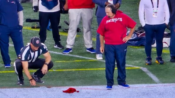 NFL Fans Loved Bill Belichick Angrily Tossing Challenge Flag