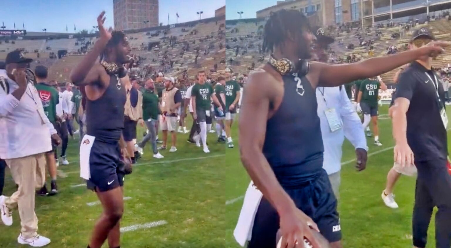 Shedeur Sanders Trash Talks Colorado State Players Before Game