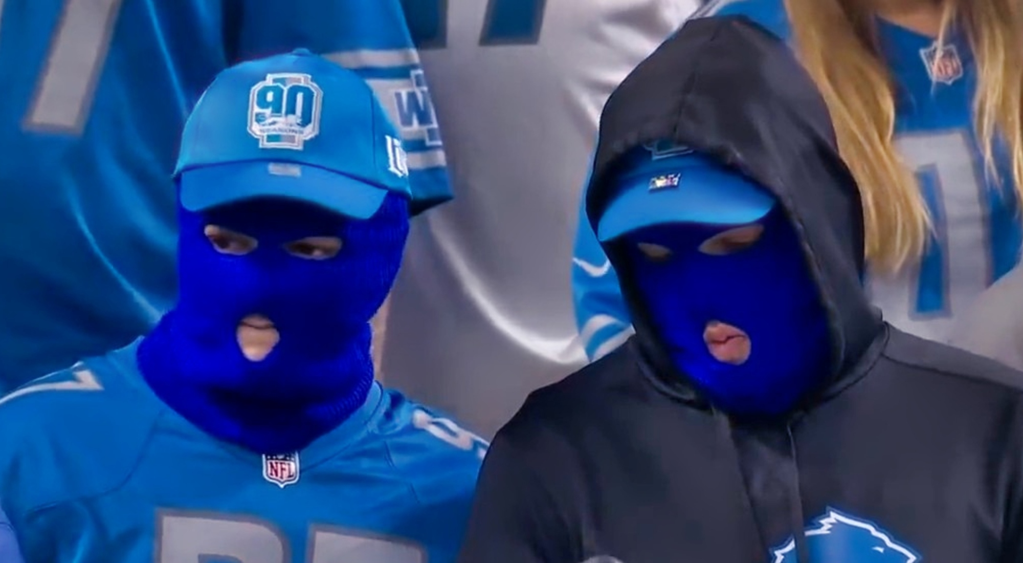 This s#&% the real thing! C.J. Gardner-Johnson fires up Detroit fans  through a blue ski mask