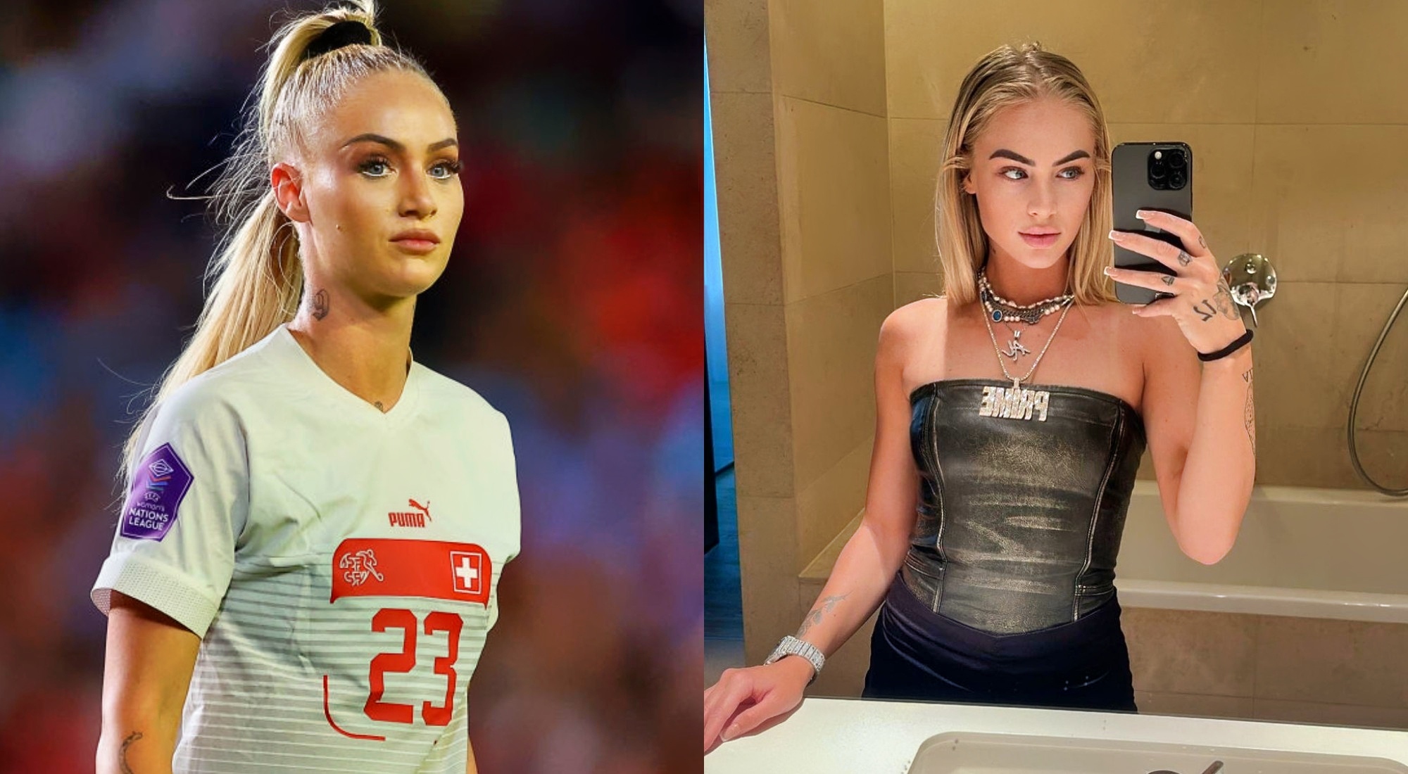 Swiss soccer star Alisha Lehmann in images