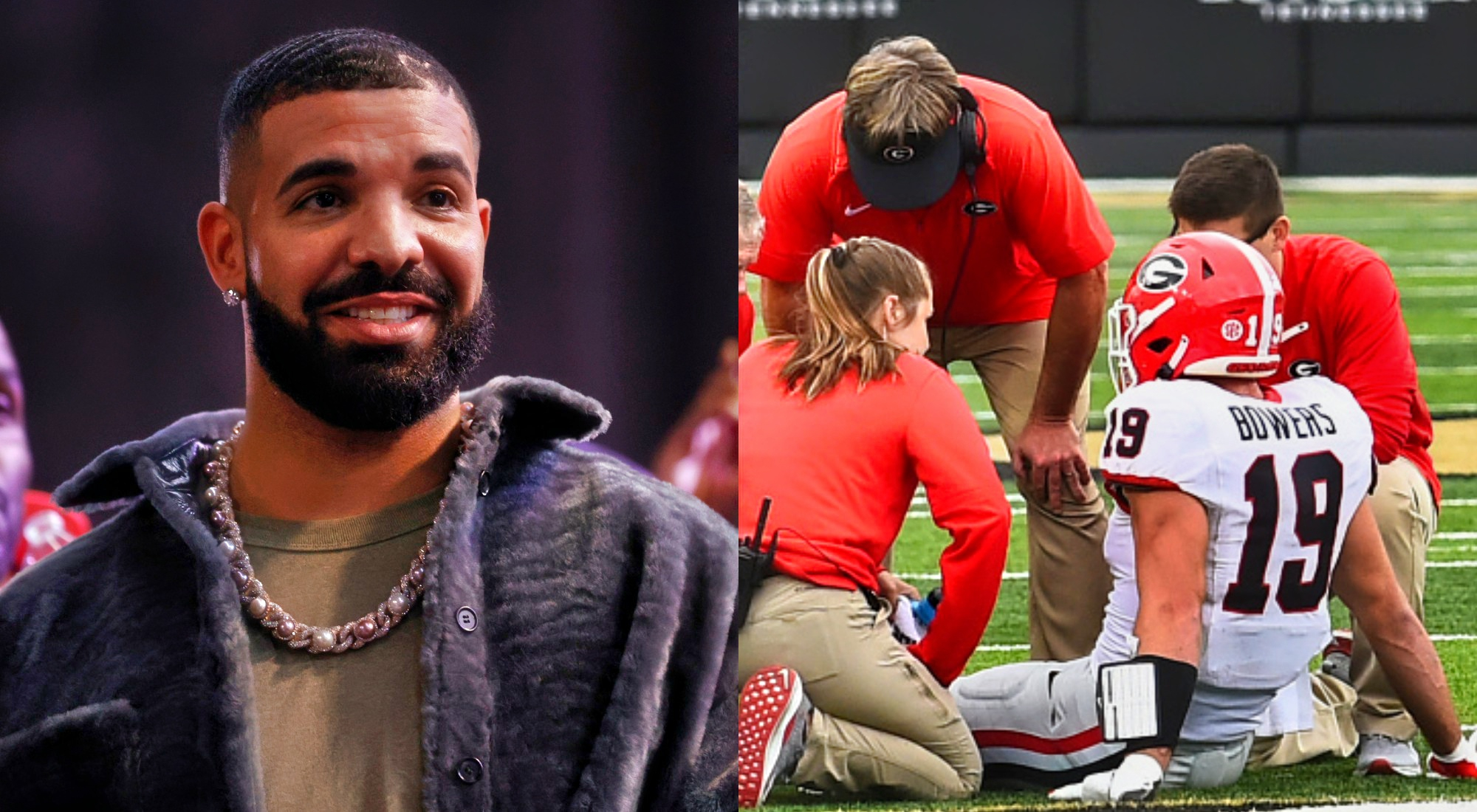 Drake Being Blamed For Brock Bowers' Injury On Saturday