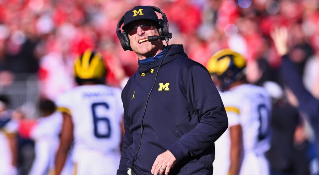 Jim Harbaugh in Michigan gear