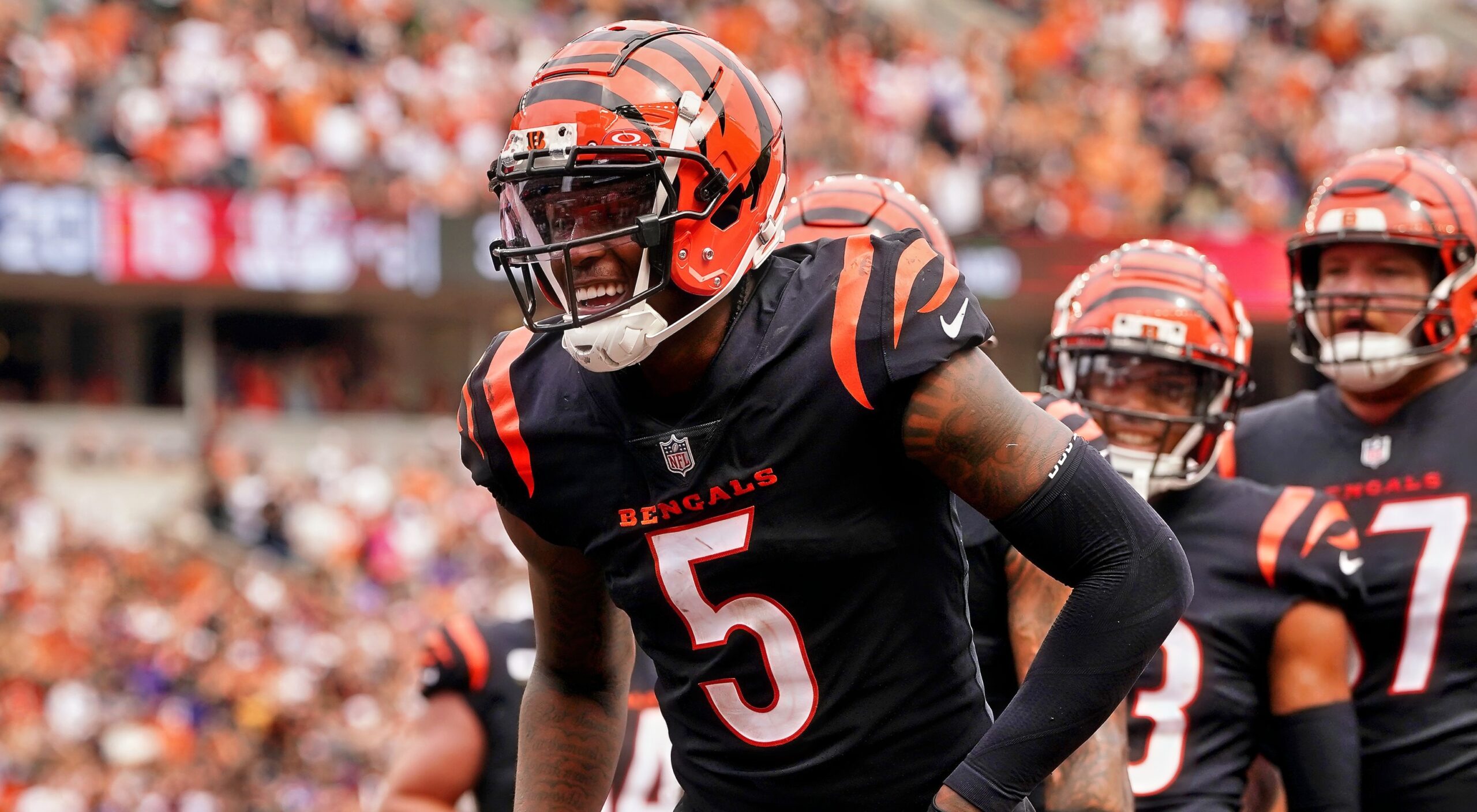 Bengals break out 'White Bengal' helmet during Friday's practice